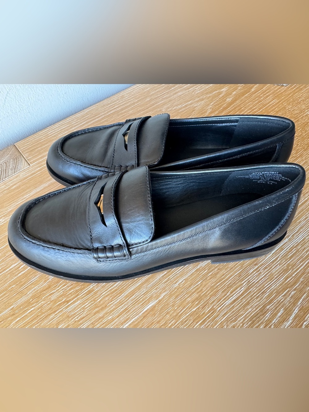 NWOB MADEWELL Women's The Grayson Penny Loafer True Black Leather Size 9.5 NX647 - Picture 8 of 15